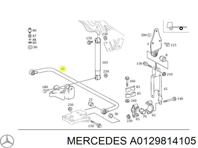 A0129814105 Mercedes Rodamiento de rueda trasera