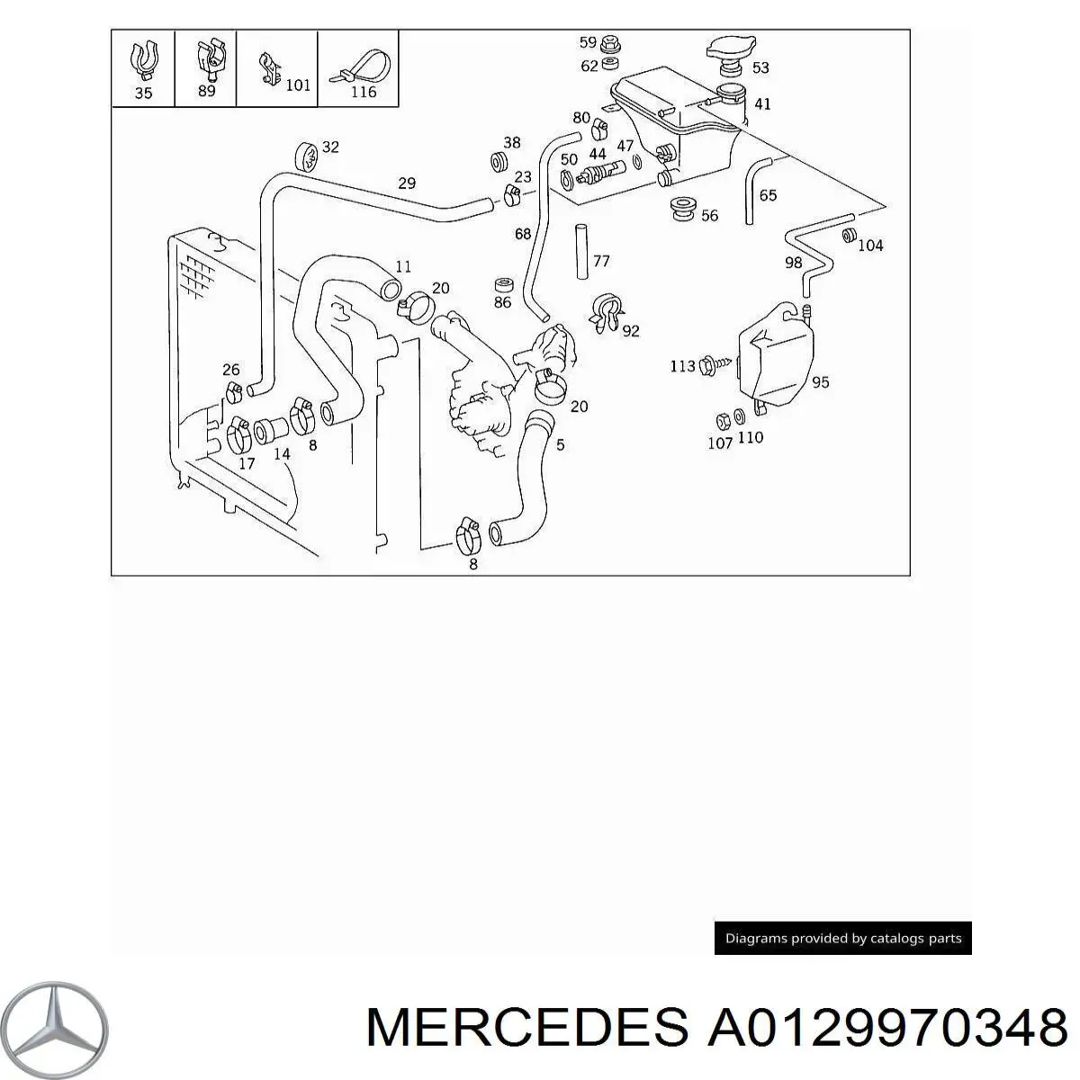  Mercedes A0129970348 precio, desde 8,02 EUR