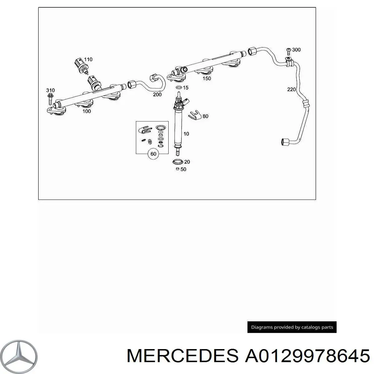 0129978645 Mercedes junta de inyectores