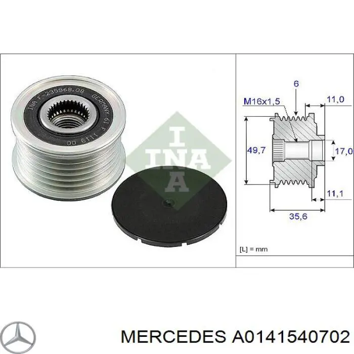 Comprar A0141540702 Mercedes Dynamo