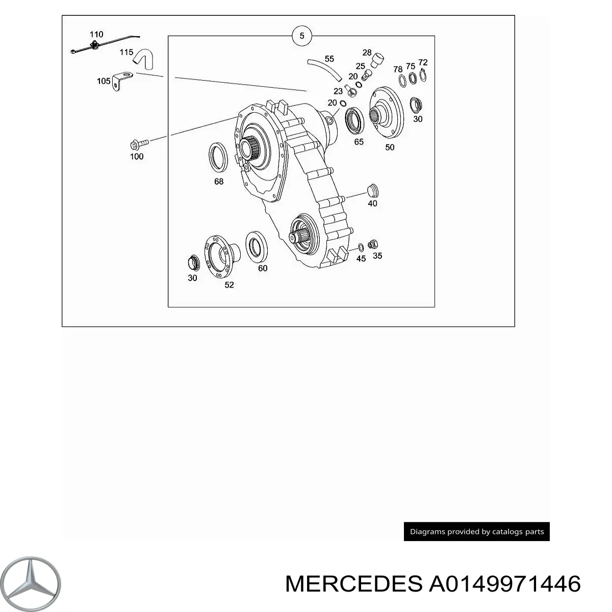 A014997144664 Mercedes anillo reten engranaje distribuidor