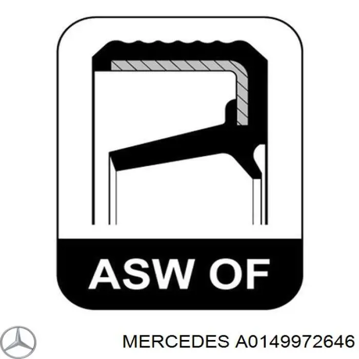 A0149972646 Mercedes anillo retén, cigüeñal frontal