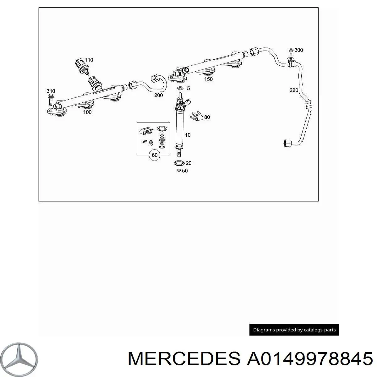 Junta anular, inyector para Mercedes ML/GLE (W167)