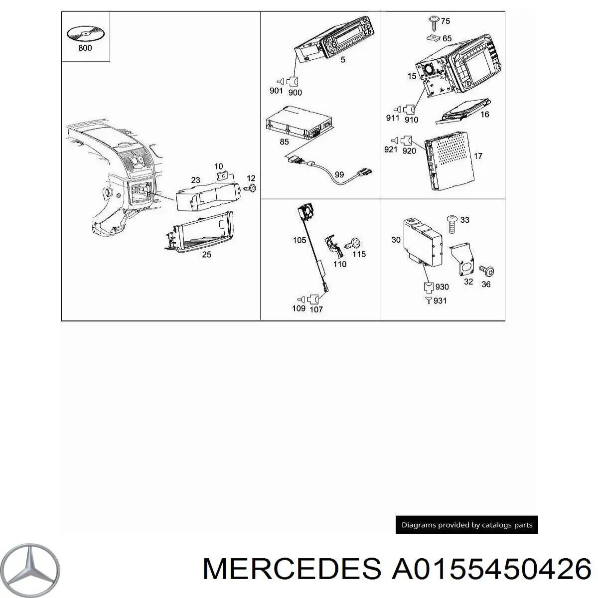  Mercedes A0155450426 precio, desde 6,26 EUR