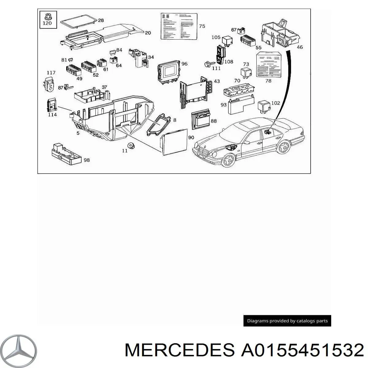 0155451532 Mercedes unidad de estabilizacion corporal