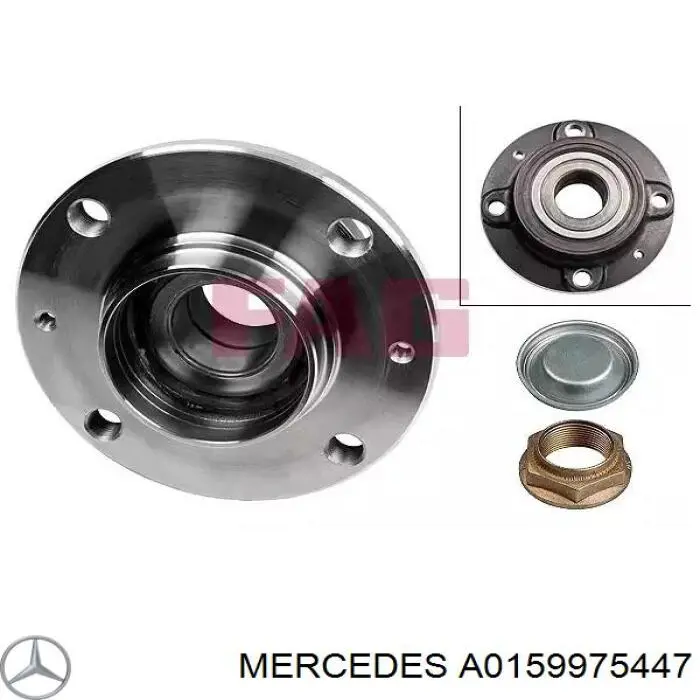 Retén exterior del cubo de rueda delantero Mercedes 159977947