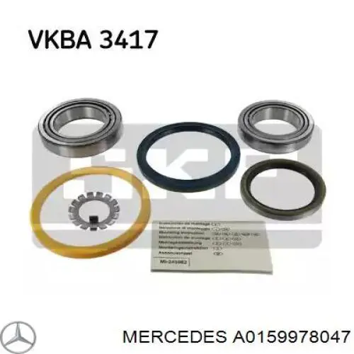 A0159978047 Mercedes anillo retén, cubo de rueda delantero exterior