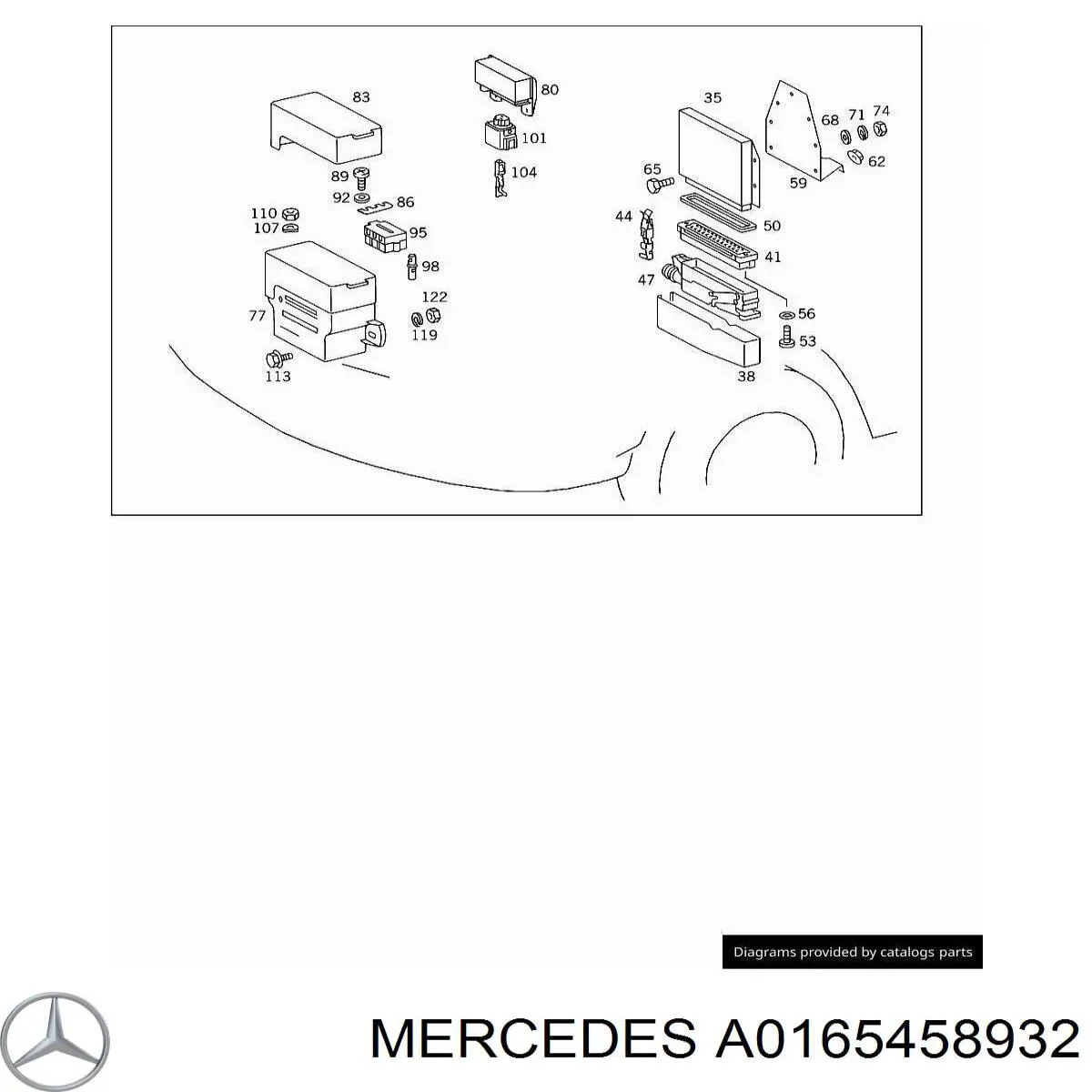 A0165458932 Mercedes relé de precalentamiento