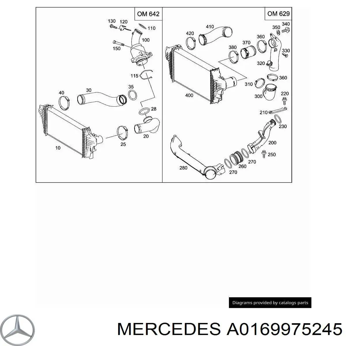 Anillo de sellado de tubería EGR para Mercedes GLC (X253)
