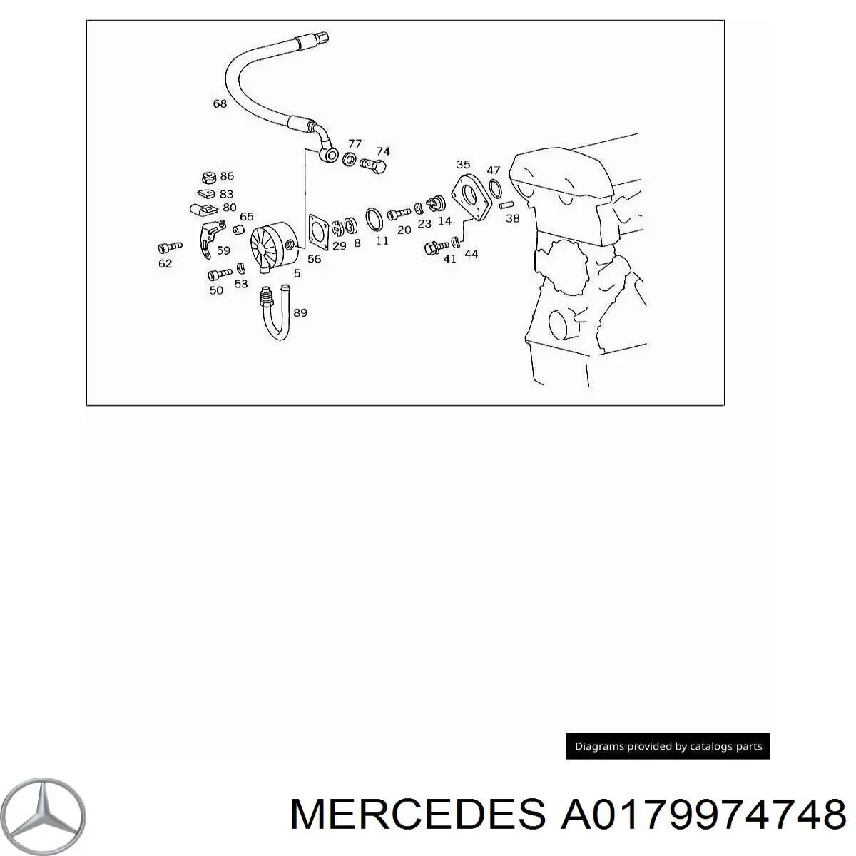 A0179974748 Mercedes junta, tapa de culata de cilindro, anillo de junta