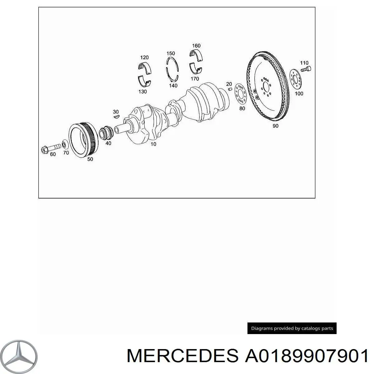 Perno de la polea del cigüeñal Mercedes A0189907901 precio, desde 31,25 EUR