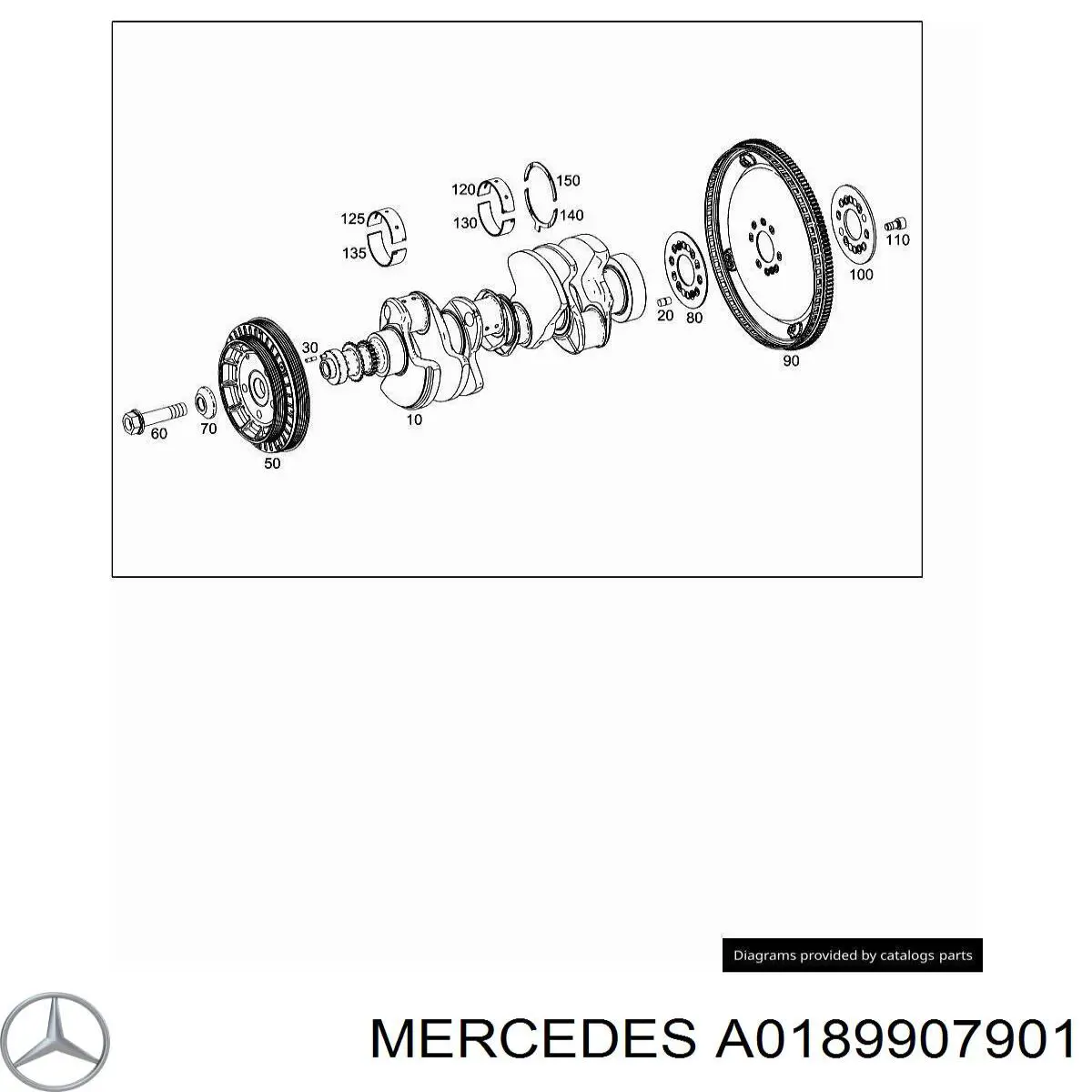 Perno de la polea del cigüeñal para Mercedes ML/GLE (W167)