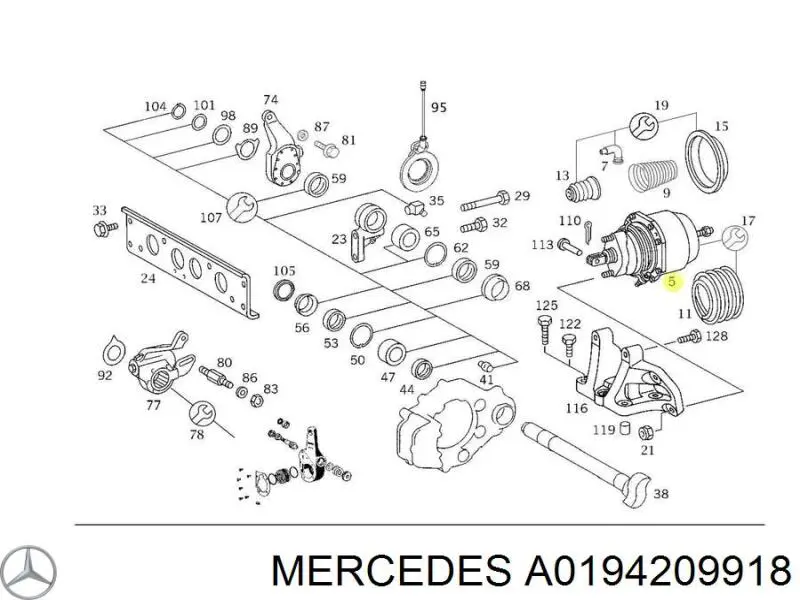Cámara de freno con acumulador de energía Mercedes A0194209918 precio, desde 109,52 EUR