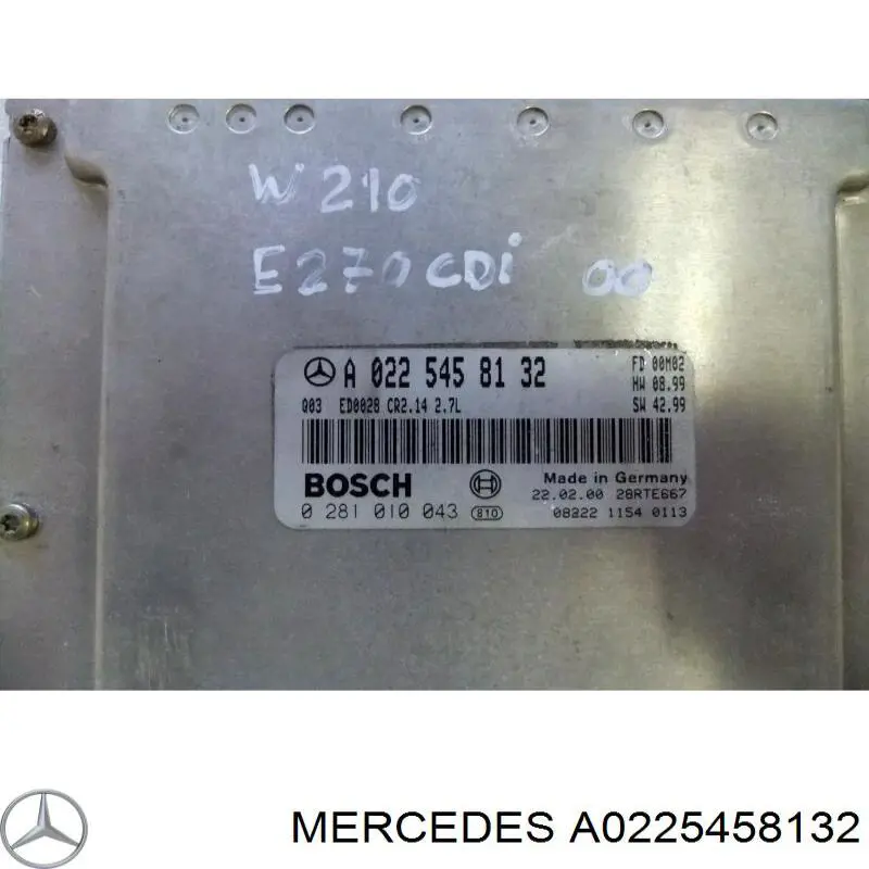 A0225458132 Mercedes módulo de control del motor (ecu)
