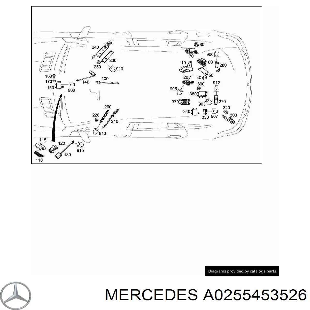  Mercedes A0255453526 precio, desde 5,23 EUR