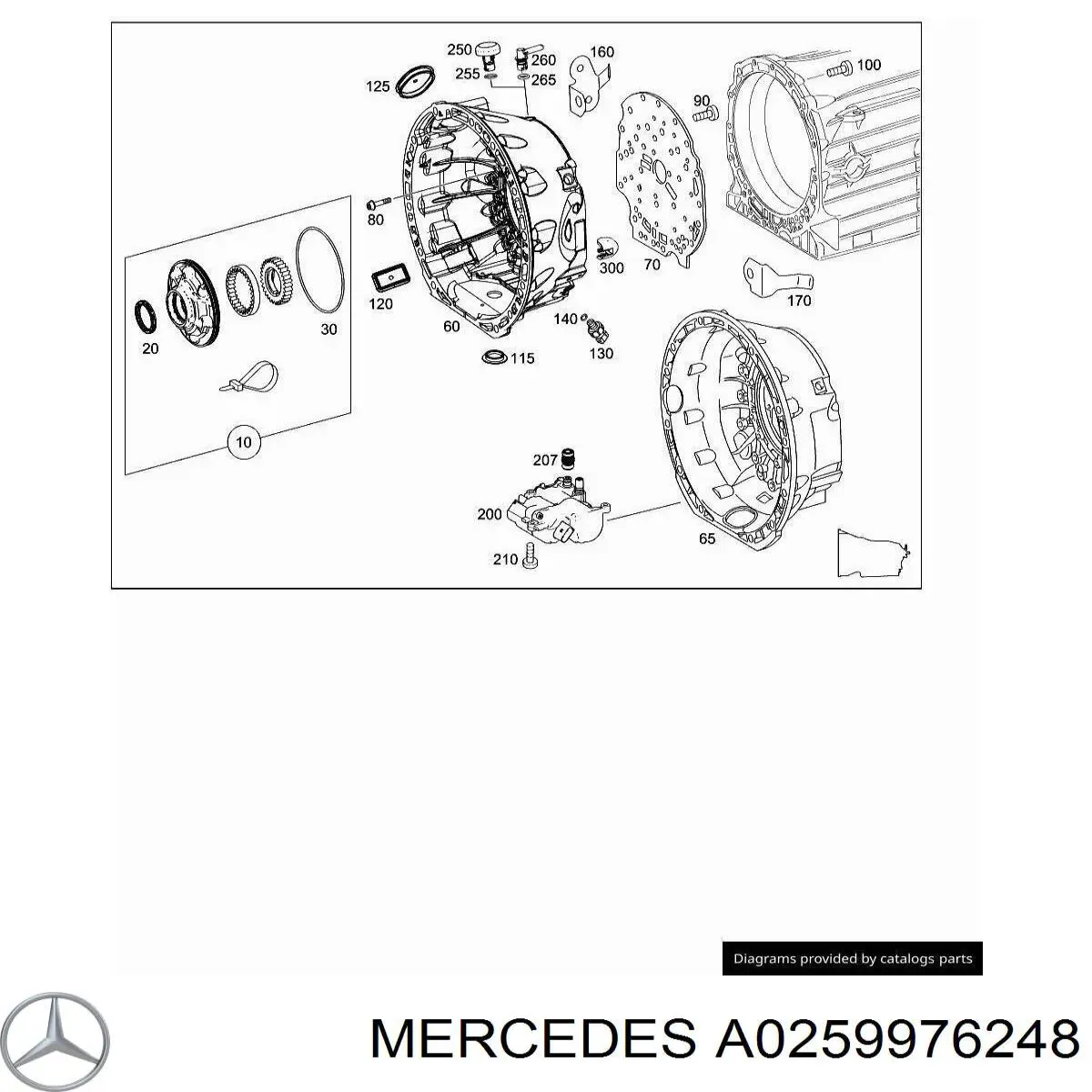 Anillo interno de la tapa del filtro de aceite para Mercedes E (S213)