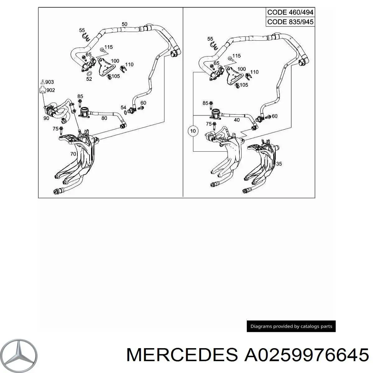  Mercedes A0259976645 precio, desde 9,86 EUR