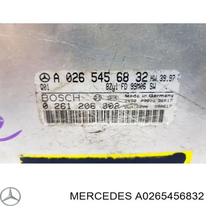 A0265456832 Mercedes módulo de control del motor (ecu)