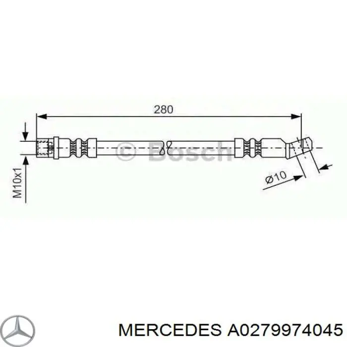A0279974045 Mercedes junta tórica para tubo intercooler