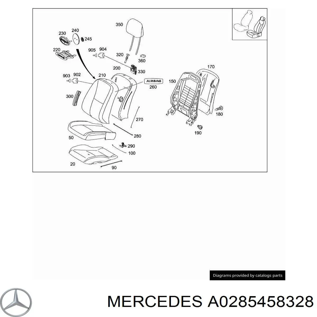  Mercedes A0285458328 precio, desde 3,34 EUR