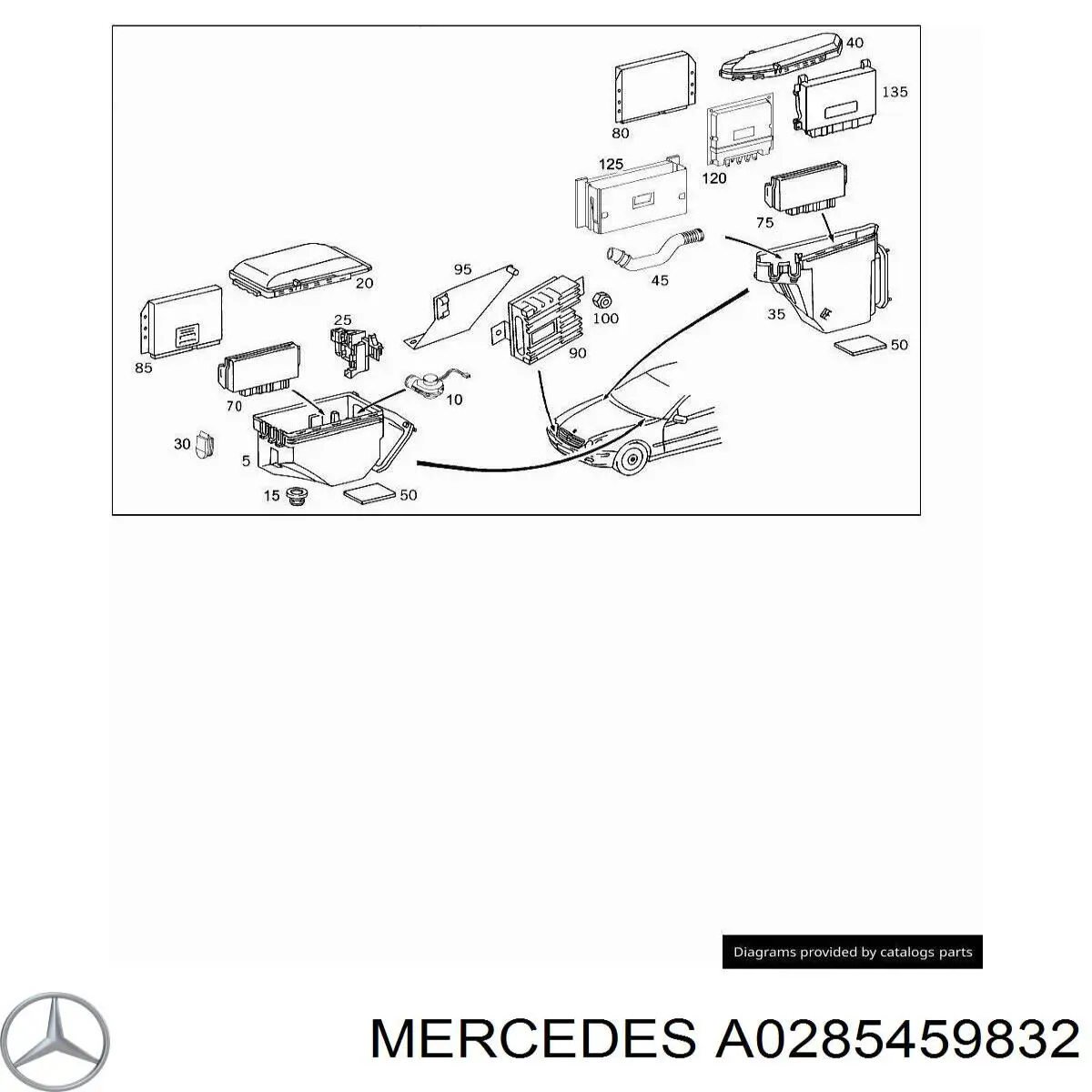 Caja fusibles Mercedes A0285459832 precio, desde 90,02 EUR