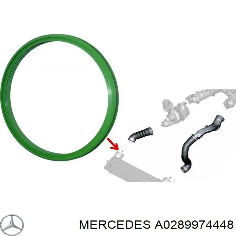 Comprar A0289974448 Mercedes Junta tórica del tubo del intercooler