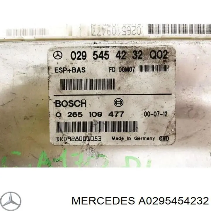 Comprar A0295454232 Mercedes Módulo de control de ESP