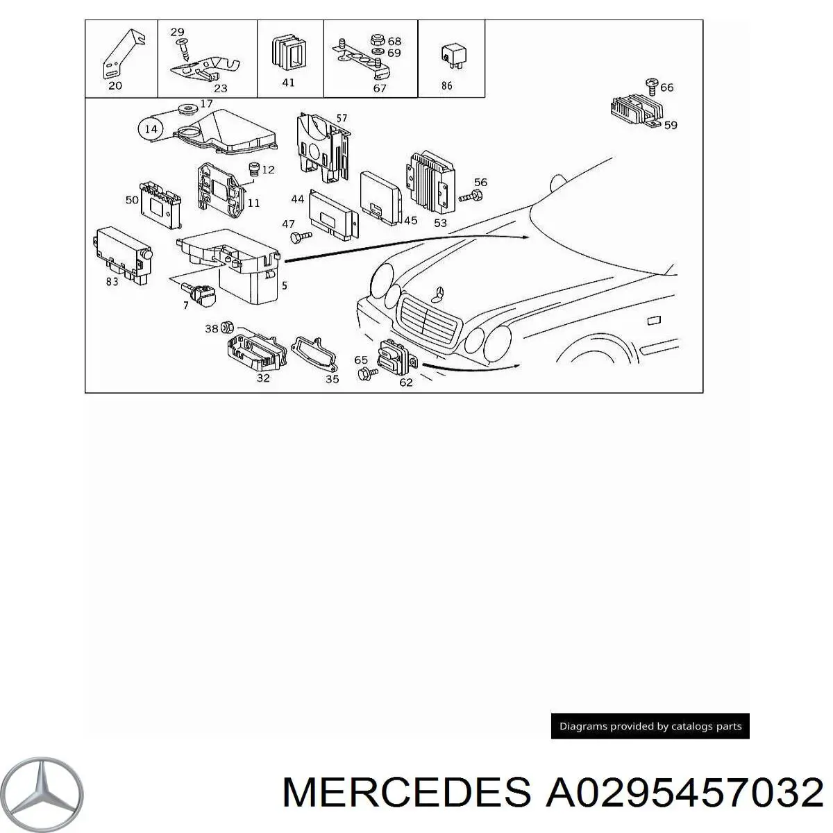 Comprar A0295457032 Mercedes Módulo de control de ESP