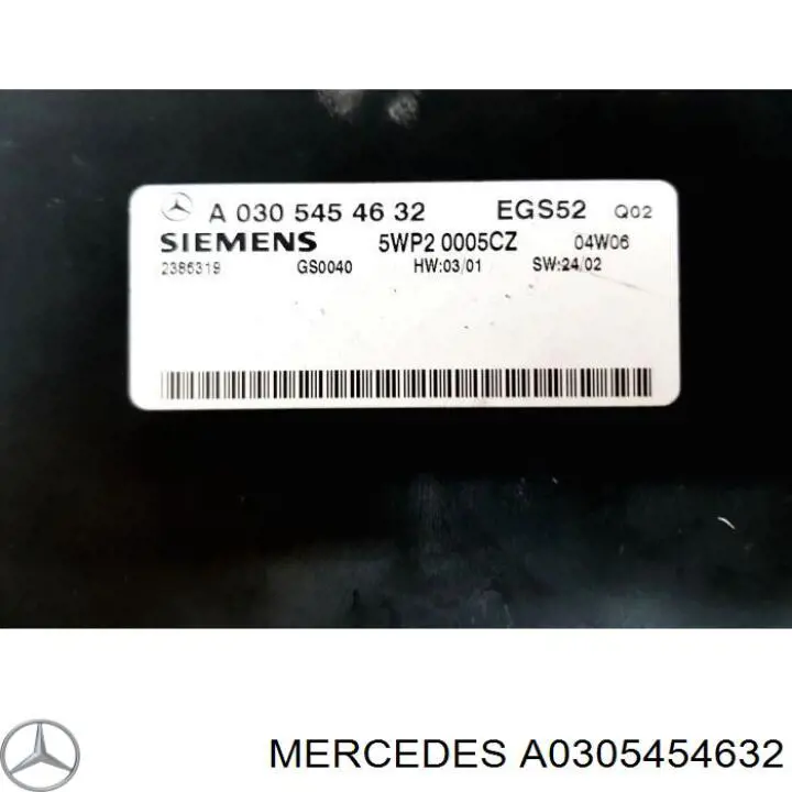 A0305454632 Mercedes Regulador de velocidad del ventilador de refrigeración (unidad de control)
