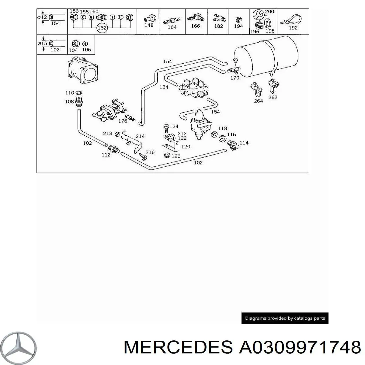 Bloque de válvulas de suspensión regulable delantero Mercedes A0309971748 precio, desde 4,54 EUR