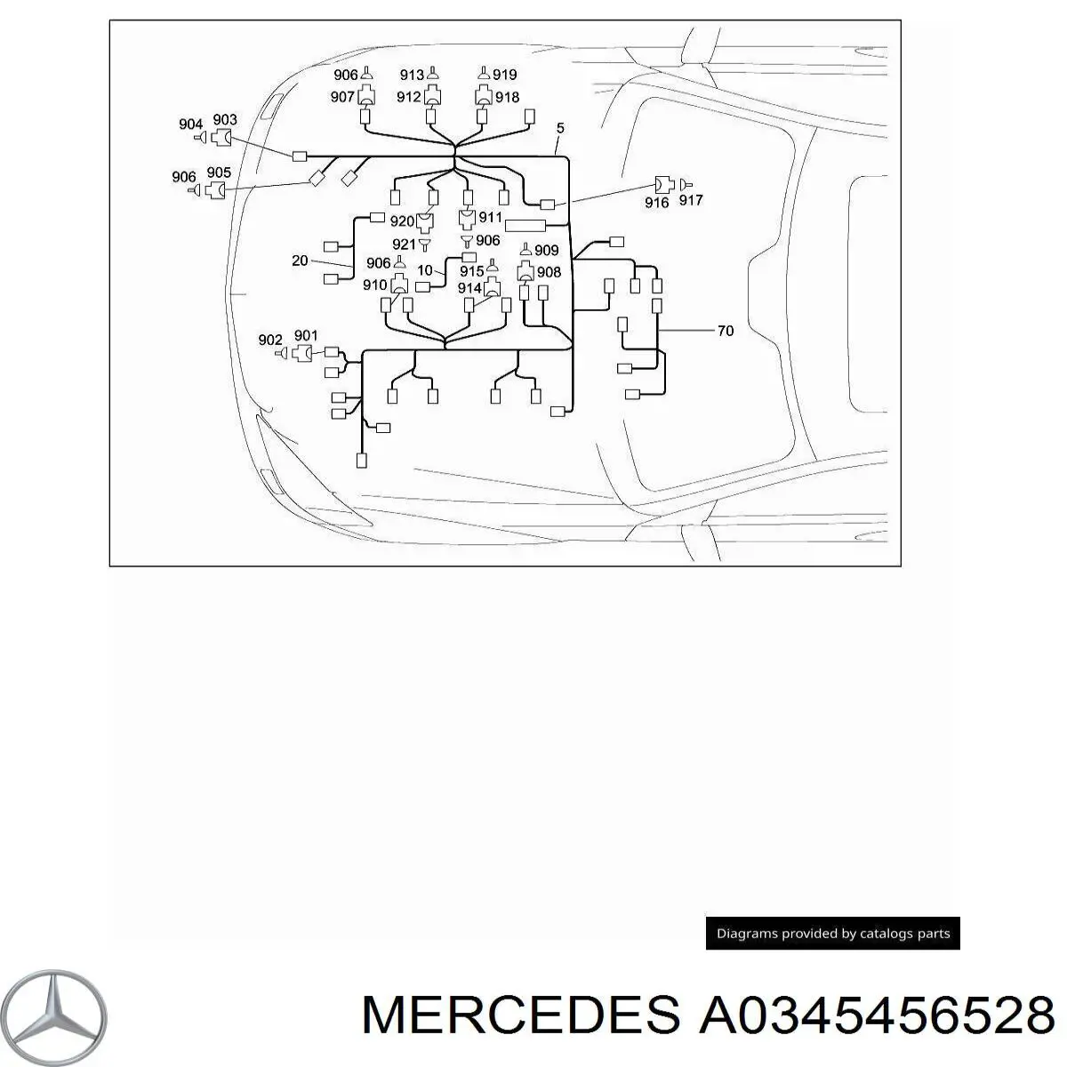 0345456528 Mercedes Terminal del cable