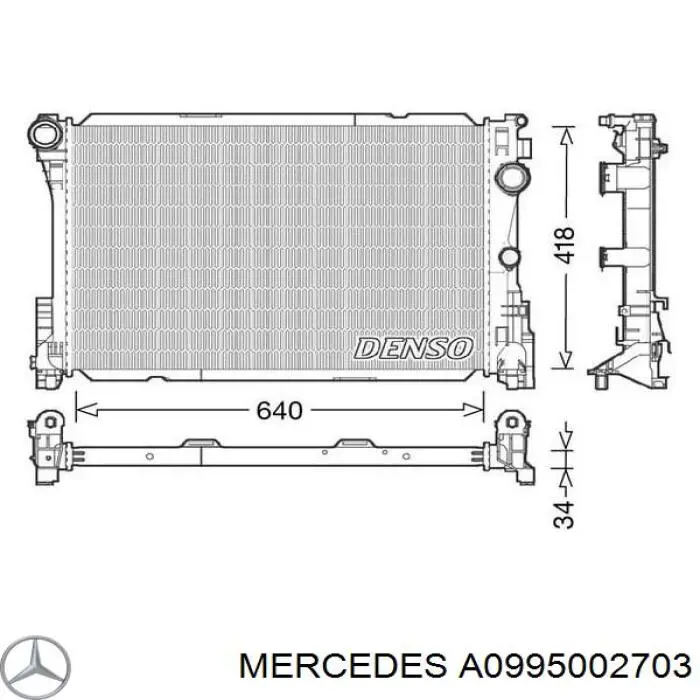 A0995002703 Mercedes radiador