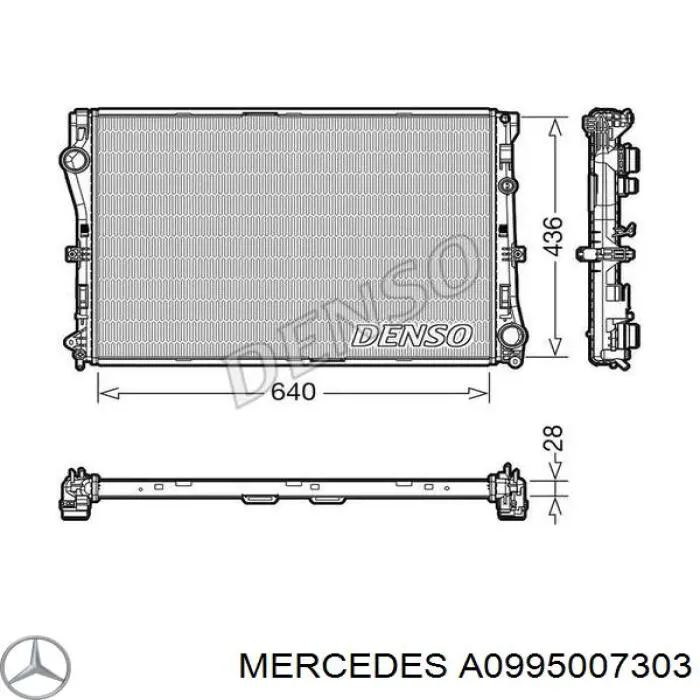 Água radiador Mercedes A0995007303 precio, desde 168,72 EUR