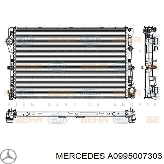 Comprar A0995007303 Mercedes Radiador de auto