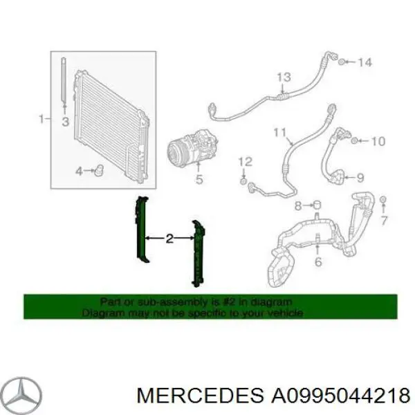 Soporte derecho del radiador (panel de montaje para faros) Mercedes A0995044218 precio, desde 71,25 EUR