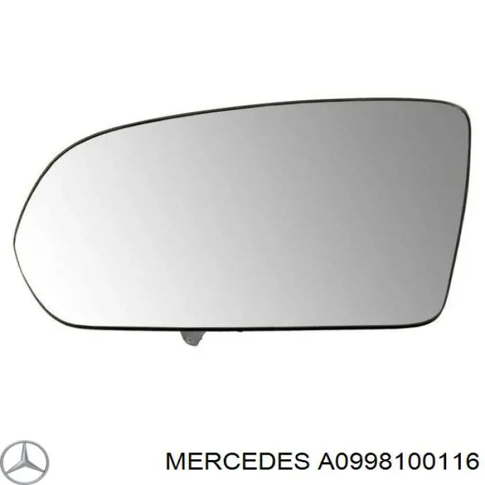 Cristal de espejo retrovisor exterior izquierdo Mercedes A0998100116 precio, desde 35,48 EUR