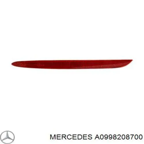 A0998208700 Mercedes reflector, parachoques trasero, izquierdo