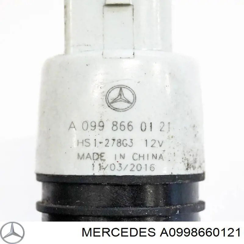A0998660121 Mercedes Bomba de agua de lavado, lavado de parabrisas, delantera