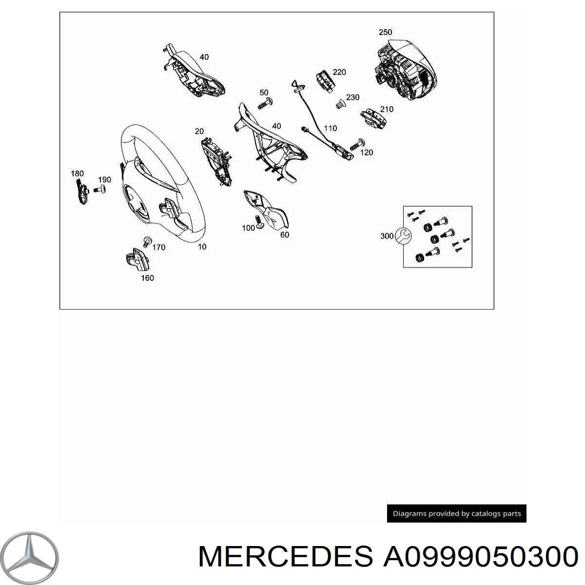 Comprar A09990503009107 Mercedes Módulo de interruptores del volante