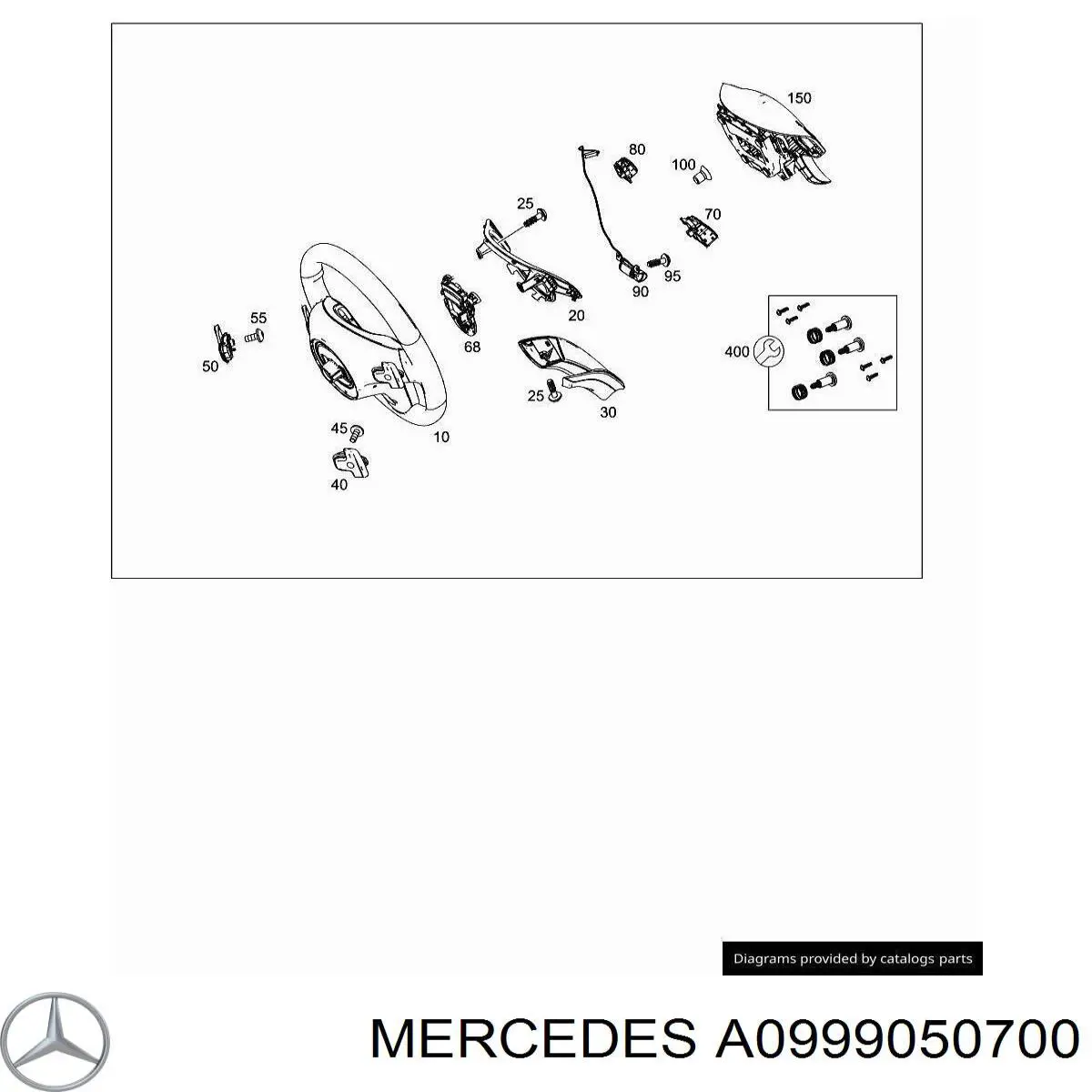 A0999050700 Mercedes Módulo de interruptores del volante