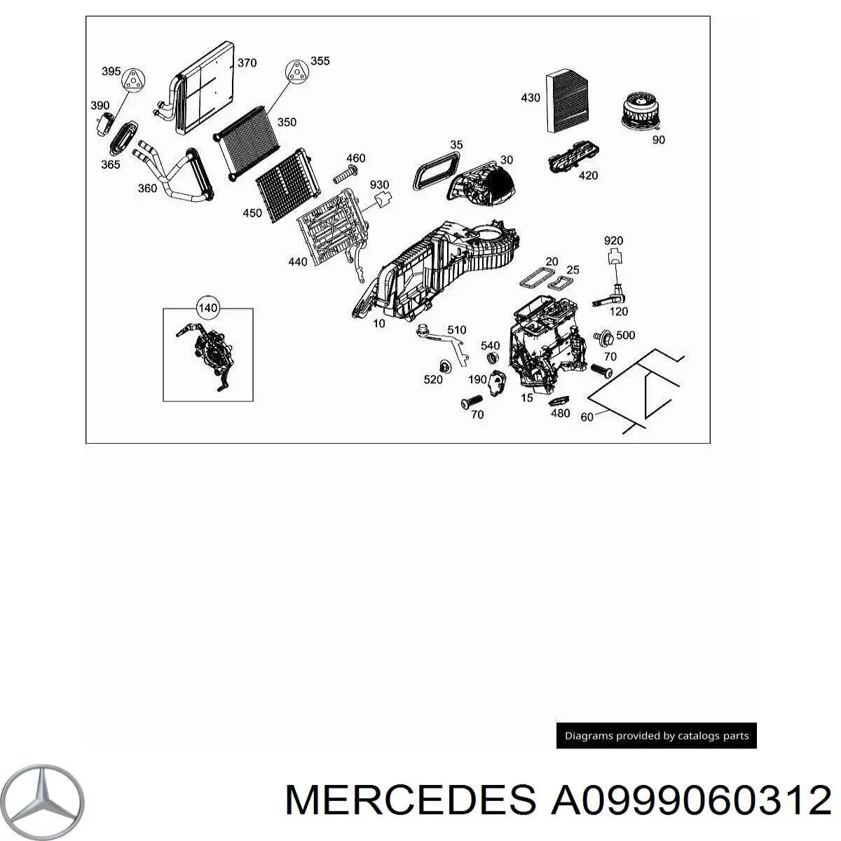 Ventilador de calefacción Mercedes A0999060312 precio, desde 170,49 EUR