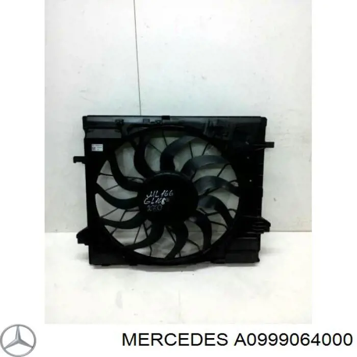 Difusor de radiador, ventilador de refrigeración, condensador del aire acondicionado, completo con motor y rodete para Mercedes ML/GLE (W166)