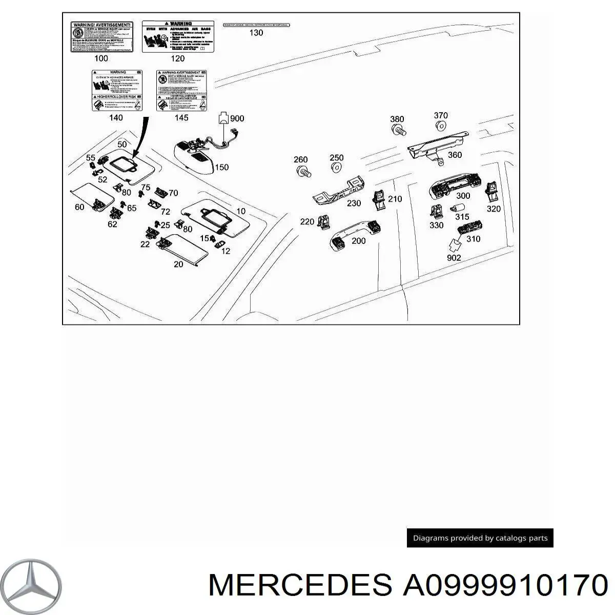 Mercedes A0999910170 precio, desde 2,63 EUR