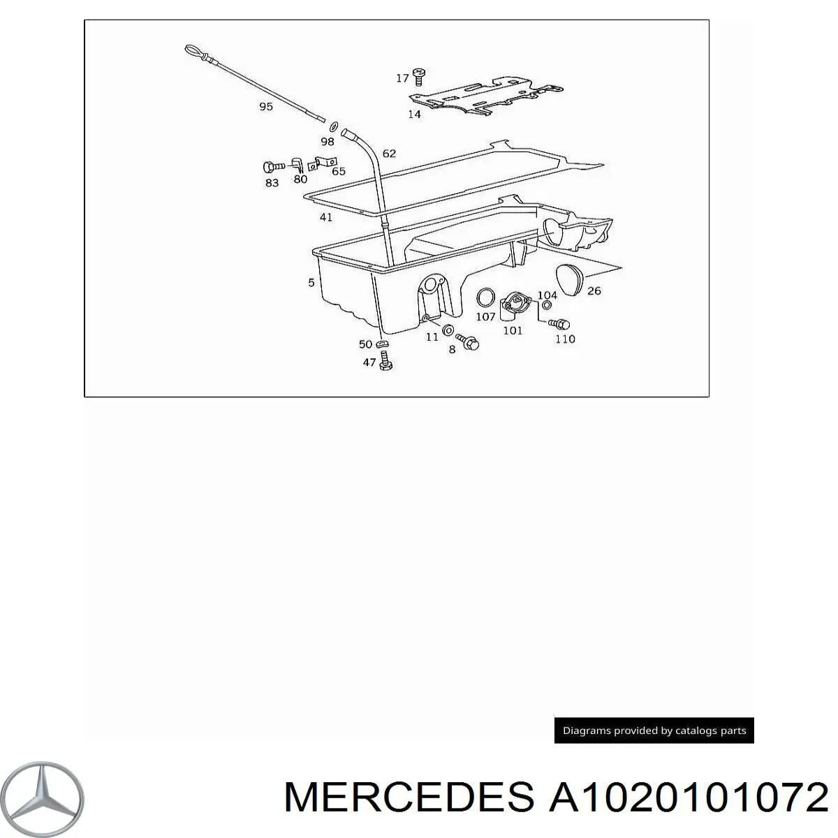 Varilla del nivel de aceite Mercedes A1020101072 precio, desde 40,29 EUR