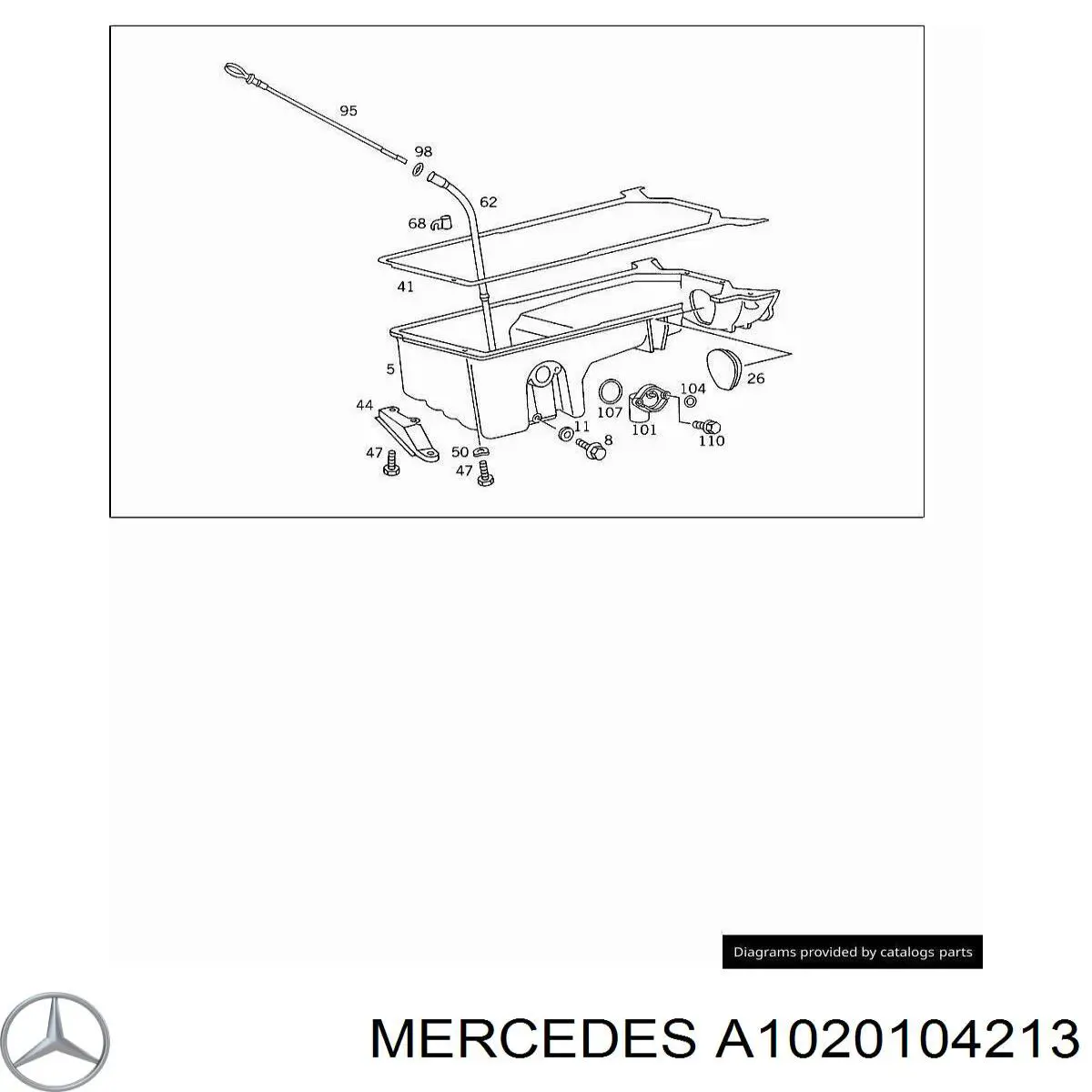 Cárter de aceite del motor para Mercedes Bus 207-310 (601)