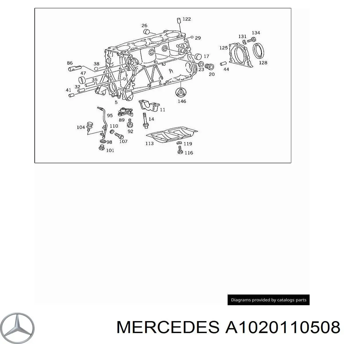 A1020110508 Mercedes Cubierta trasera del motor