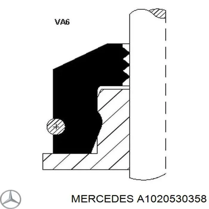 Anillo de junta, vástago de válvula de escape para Mercedes E (W123)