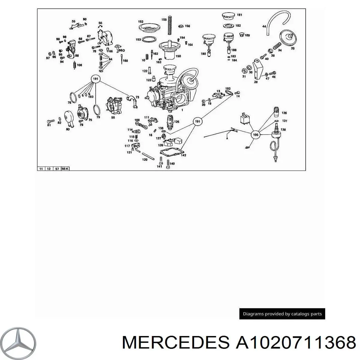 Brida de carburador para Mercedes E (C123)