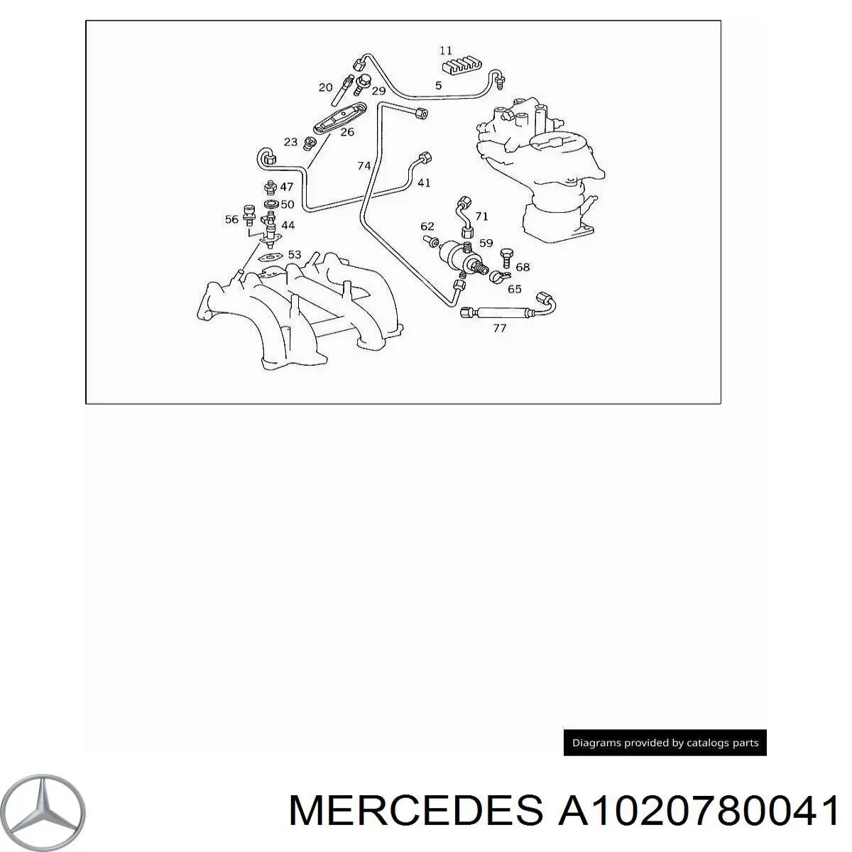 Mercedes A1020780041 precio, desde 25,52 EUR