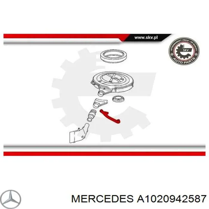 Comprar A1020942587 Mercedes Sistema de ventilación del cárter